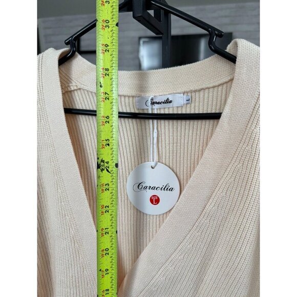 NWT Caracilia Oversized Long Sleeve Button Down Knit Cardigan Womens Size L - Picture 5 of 7